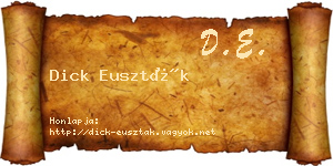 Dick Euszták névjegykártya